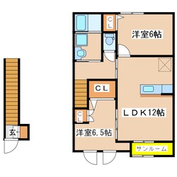 グリーンヒルズ　Ⅱ番館の物件間取画像